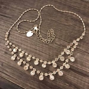 Faux diamond necklace